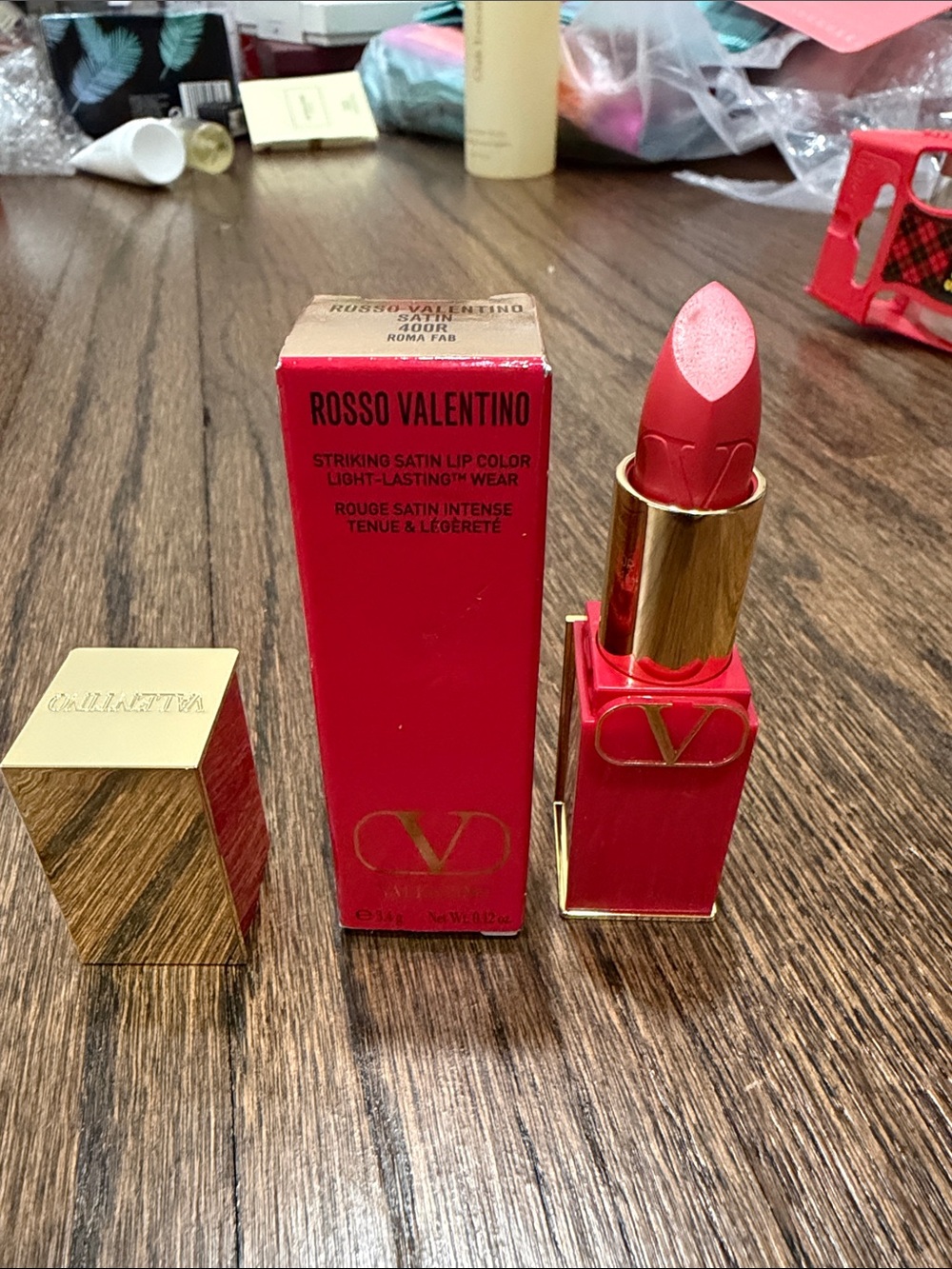 Valentino Rosso Satin Lipstick 400R Roma Fab